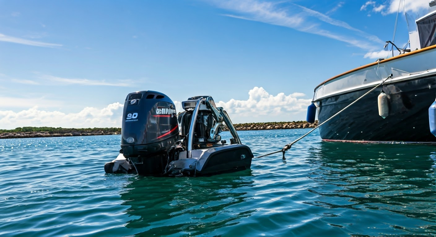 Savwinch boat anchor winch in operation