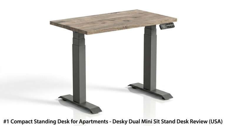 Compact Standing Desk for Apartments – Desky Dual Mini Sit Stand Desk Review (USA)
