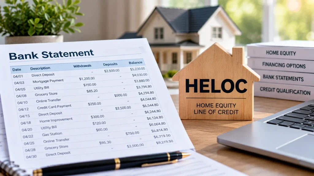 bank statement heloc details