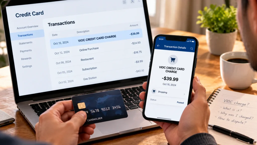 Reviewing a VIOC Credit Card Charge